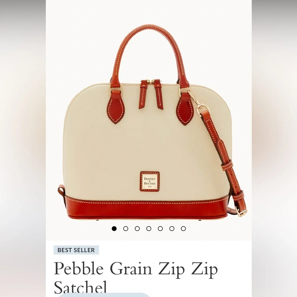 NWT Dooney & Bourke Zip Zip Satchel (BONE) - Picture 3 of 14